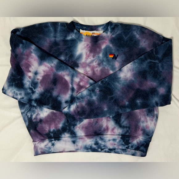 Aviator Nation Sweaters - Aviator Nation Tie Dye Cropped Crewneck Sweatshirt XS Made in USA